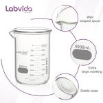 Heavy Duty 4000ml Glass Beaker with Double Scale