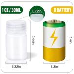 1 oz Airtight Plastic Bottles with Caps (4 Pcs)