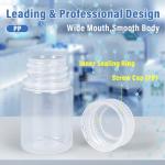 1 oz Airtight Plastic Bottles with Caps (4 Pcs)