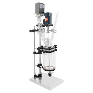 3L Jacketed Glass Reactor with LCD Display