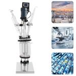 3L Jacketed Glass Reactor with LCD Display