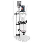 3L Jacketed Glass Reactor with LCD Display