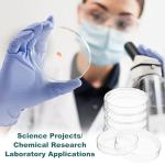 PATIKIL 100mm Clear Borosilicate Glass Petri Dishes