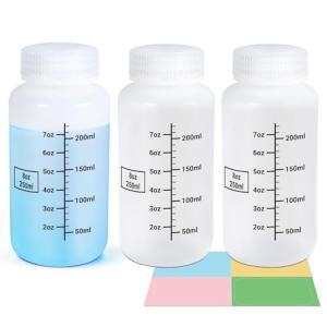 8oz Plastic Bottles with Airtight Lids - 3 Pack