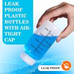 8oz Plastic Bottles with Airtight Lids - 3 Pack