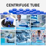 50 Pack 15ml Conical Centrifuge Tubes with Rack