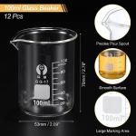 100ml Glass Beaker Set with Spout - 12 Pack