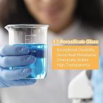 100ml Glass Beaker Set with Spout - 12 Pack