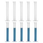 10 Pack 100ml Plastic Measuring Cylinders