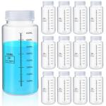 12 Pack Plastic Sample Bottles with Screw Caps
