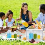 12 Pack Plastic Sample Bottles with Screw Caps