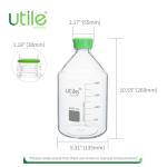 2-Pack 2000ml Lab Media Bottles - PP Material