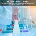 10 Pack Plastic Conical Flasks for Laboratory Use