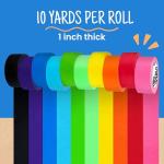 Rainbow Colored Masking Tape – 10 Roll Pack