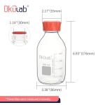 Okulab 500ml Round Borosilicate Glass Storage Bottles
