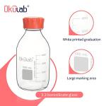 Okulab 500ml Round Borosilicate Glass Storage Bottles
