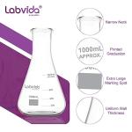 Labvida 1000ml Narrow-Mouth Borosilicate Glass Bottles