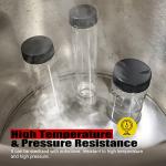 Wide Mouth Glass Sample Vials with Caps - 8 Pack