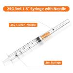 100 Pack 3ml Disposable Syringes with Needles