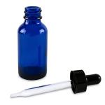 Cobalt Blue Glass Bottles with Eye Droppers (6 Pack)