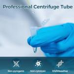 100 Pcs 0.5ml Conical Centrifuge Tubes with Caps