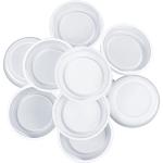 Taiyin 100-Pack White Plastic End Caps for Tubes