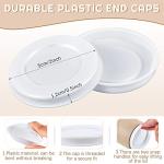 Taiyin 100-Pack White Plastic End Caps for Tubes