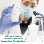 PATIKIL 90mm Borosilicate Glass Petri Dishes, 10 Pack