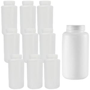 ZYNXTAR 10-Pack Wide Mouth Plastic Sample Bottles