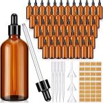 Lallisa 48 Amber Glass Dropper Bottles Set