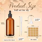 Lallisa 48 Amber Glass Dropper Bottles Set