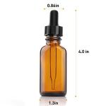 Amber Glass Essential Oil Bottles with Droppers, 30 ml