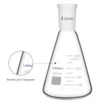 Labasics 250 ml Borosilicate Glass Erlenmeyer Flask