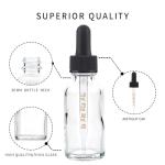 3-Pack 28.3ml Clear Glass Dropper Bottles