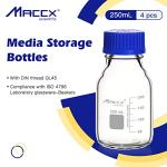 Maccx 8.5oz Round Borosilicate Glass Storage Bottles