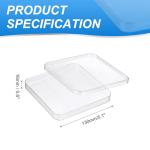 Patikil Clear Square Petri Dishes with Lids