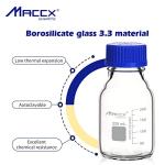 Maccx 8.5oz Round Borosilicate Glass Storage Bottles