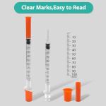 30 Pack Disposable Insulin Syringes with Needles