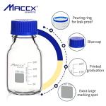 Maccx 8.5oz Round Borosilicate Glass Storage Bottles