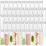 50 PCS Clear Plastic Test Tubes with Caps