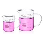 Glass Beaker Set with Handle, 250ml & 500ml
