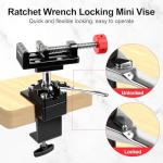 360° Rotating Mini Bench Vise with Quick-Release