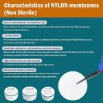 Nylon Membrane Filters, 0.45µm Pore Size, 100 Pack