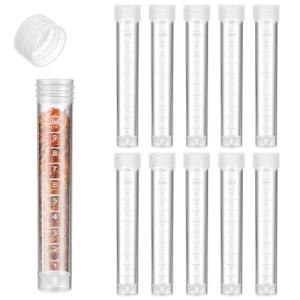 10 Pack Clear 10ml Test Tubes with Caps