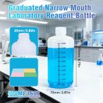 16oz Airtight Plastic Bottles for Lab Liquids