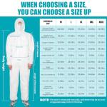 FURWEY 25-Pack Disposable Hazmat Suits, 2X-Large
