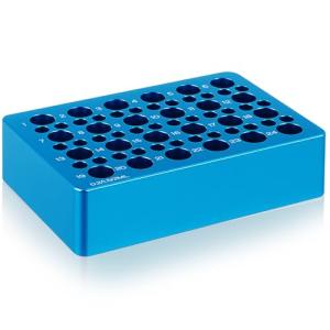 Dual Size Aluminum PCR Tube Cooler with Base