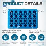 Dual Size Aluminum PCR Tube Cooler with Base