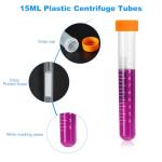 15ML Centrifuge Tubes with Screw Caps, 30 Pcs