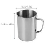 Hemobllo 1000ml Stainless Steel Graduated Beaker
